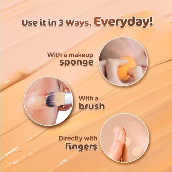mamaearth Glow Serum Foundation with Vitamin C & Turmeric for 12-Hour Long Stay- 03 Nude Glow - 30 ml - Image 5