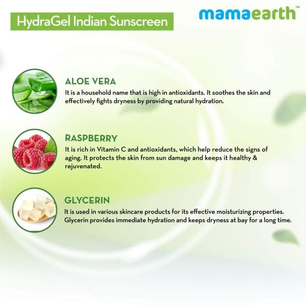 mamaearth Hydragel Indian Sunscreen - 50g - Image 4