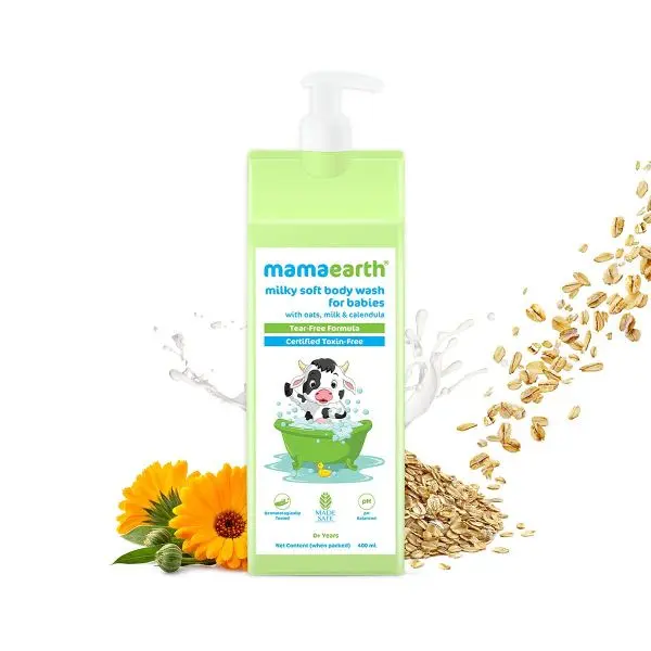 mamaearth Milky Soft Body Wash For Babies - 400ml - Image 2