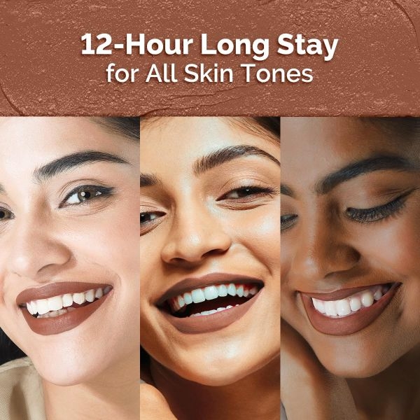 mamaearth Moisture Matte Long Stay Lipstick | Cinnamon Nude- 2g - Image 5