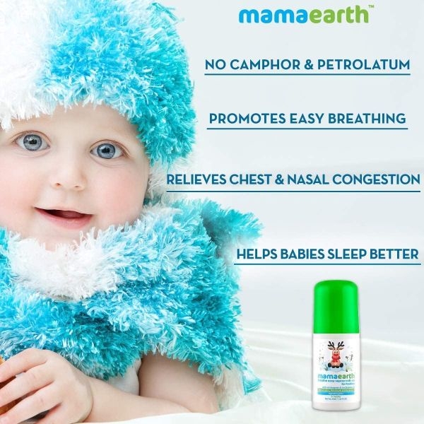 Mamaearth Natural Breathe Easy Vapour Roll-on for Cold & Nasal Congestion, with Wintergreen & Eucalyptus Oil, 40 ML - Image 2