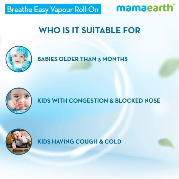 Mamaearth Natural Breathe Easy Vapour Roll-on for Cold & Nasal Congestion, with Wintergreen & Eucalyptus Oil, 40 ML - Image 4