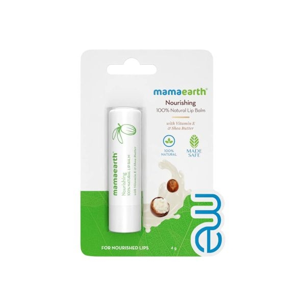 mamaearth Nourishing Lip Balm 100% Natural with Vitamin E and Shea Butter - 4 g - Image 2