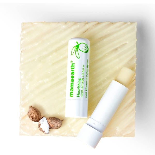mamaearth Nourishing Lip Balm 100% Natural with Vitamin E and Shea Butter - 4 g - Image 3