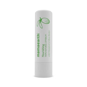 mamaearth Nourishing Lip Balm 100% Natural with Vitamin E and Shea Butter - 4 g