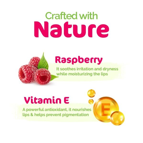 mamaearth Nourishing Tinted 100% Natural Lip Balm with Vitamin E and Raspberry for Soft & Supple Lips - 4 g - Image 3