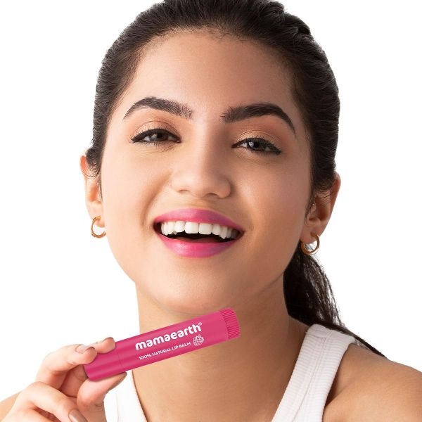 mamaearth Nourishing Tinted 100% Natural Lip Balm with Vitamin E and Raspberry for Soft & Supple Lips - 4 g - Image 5