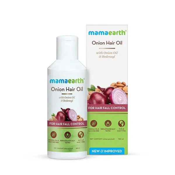 Mamaearth Onion Hair Oil For Hair Fall Control With Redensyl, 150Ml - Image 2