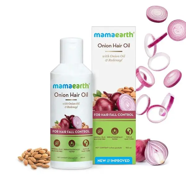 Mamaearth Onion Hair Oil For Hair Fall Control With Redensyl, 150Ml - Image 3