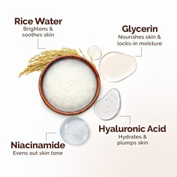 Mamaearth Rice Dewy Bright Face Pack with Rice Water & Niacinamide For Glass Skin 200g - Image 4
