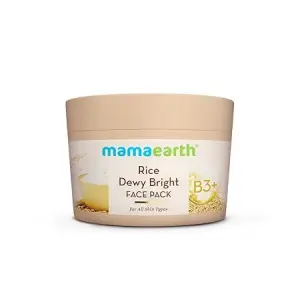 Mamaearth Rice Dewy Bright Face Pack with Rice Water & Niacinamide For Glass Skin 200g