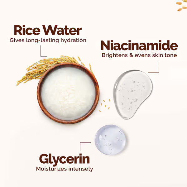 Mamaearth Rice Dewy Bright Light Moisturizing Cream with Rice Water & Niacinamide for Glass-Skin - 200 g - Image 4