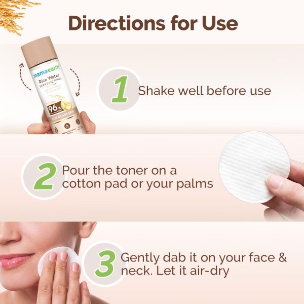 Mamaearth Rice Water Dewy Face Toner with Rice Water & 4% Niacinamide for Glass Skin 150ml - Image 5