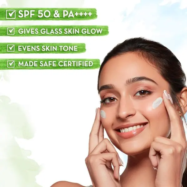 mamaearth Rice Water Dewy Sunscreen with Rice Water & Niacinamide 50 g - Image 3