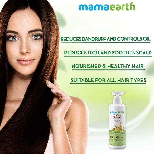 Mamaearth Tea Tree Shampoo 250 Ml Natural Hair Care Product for Allergy-Free Skincare - Image 4