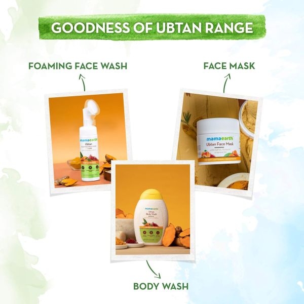 mamaearth Ubtan Foaming Face Wash With Turmeric & Saffron for Tan Removal 150 ml - Image 5