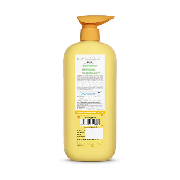 mamaearth Ubtan Moisturizing Body Lotion with Turmeric & Saffron for Glowing Skin - 400 ml - Image 2
