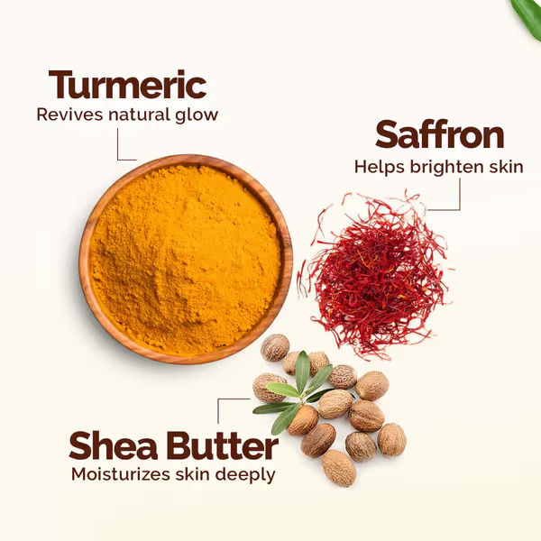 mamaearth Ubtan Moisturizing Body Lotion with Turmeric & Saffron for Glowing Skin - 400 ml - Image 5