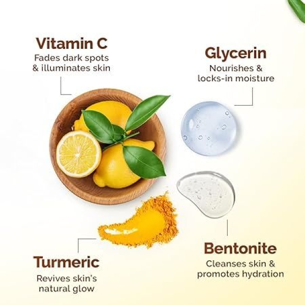 mamaearth Vitamin C Daily Glow Face Pack with Vitamin C & Turmeric 200g - Image 4