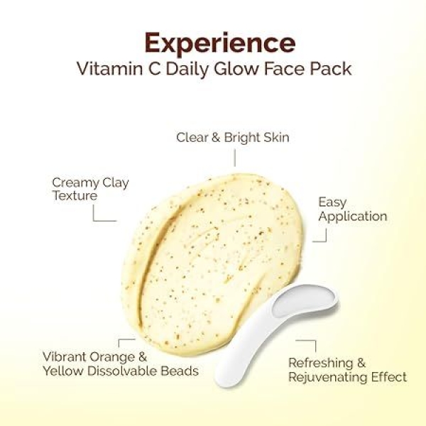 mamaearth Vitamin C Daily Glow Face Pack with Vitamin C & Turmeric 200g - Image 5