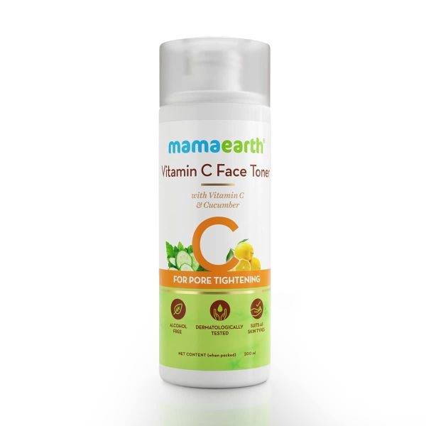 mamaearth Vitamin C Face Toner With Vitamin C & Cucumber for Pore Tightening, 200 ml - Image 2