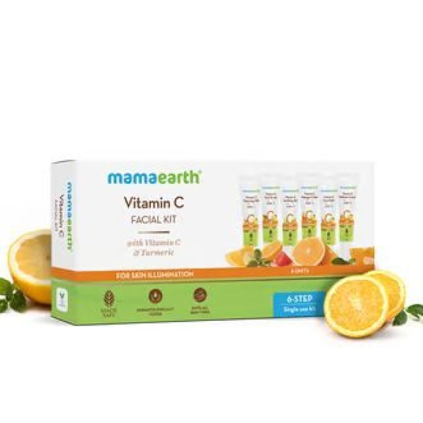 mamaearth Vitamin C Facial Kit With Vitamin C & Turmeric For Skin Illumination - 60 G - Image 2