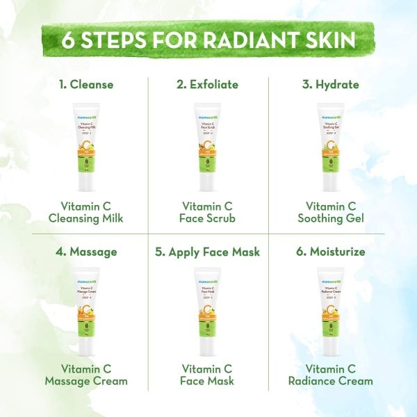 mamaearth Vitamin C Facial Kit With Vitamin C & Turmeric For Skin Illumination - 60 G - Image 5
