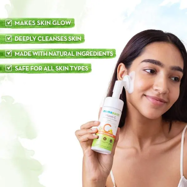 mamaearth Vitamin C Foaming Face Wash - 150ml - Image 3