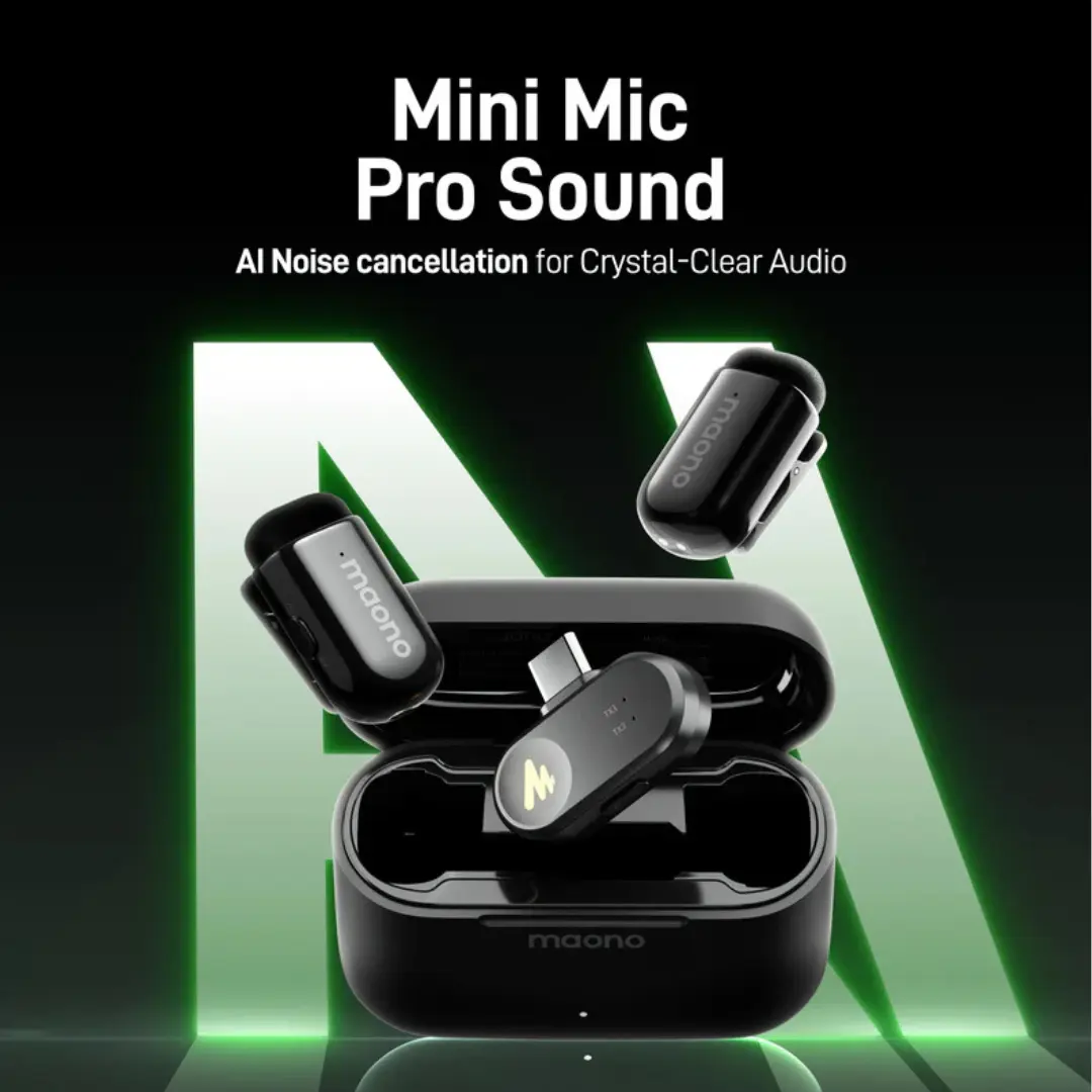 Maono Wave T1 Mini Wireless Microphone Price in Nepal | Dual Mic for iPhone & Android - Image 2