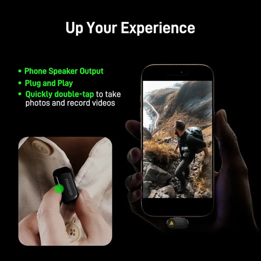 Maono Wave T1 Mini Wireless Microphone Price in Nepal | Dual Mic for iPhone & Android - Image 12