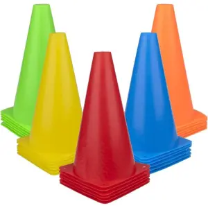 Marking Cones Football Cones 9" Set of 6 | Sturdy PU Material / Football Cone For Agility Training