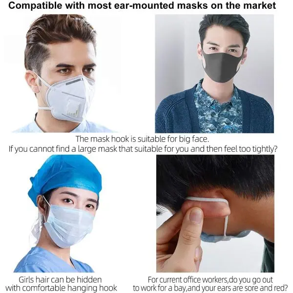 Mask Strap Extender For Reducing Ear Pain/Anti-Slip Color Assorted - Image 3