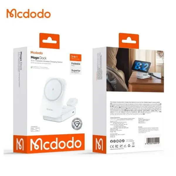 Mcdodo Maga Dock 3 in 1 Wireless charger | SASVATBIZ - Image 5