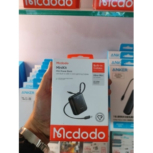 Mcdodo MiniKit 10000mAh Power Bank 22.5W Fast Charging with Built-in USB-C & Lightning Cable