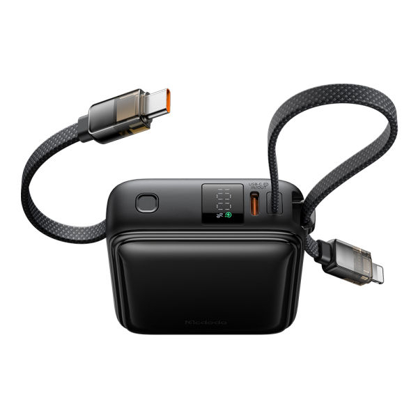 Mcdodo MiniKit 10000mAh Power Bank 22.5W Fast Charging with Built-in USB-C & Lightning Cable - Image 5