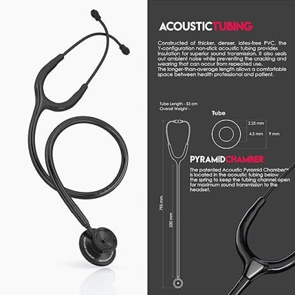 MDF Acoustic Deluxe Lightweight Dual Head Stethoscope - Image 3