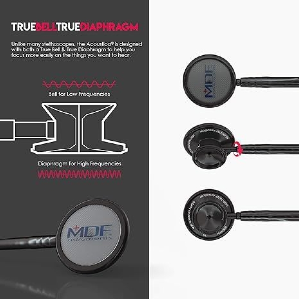 MDF Acoustic Deluxe Lightweight Dual Head Stethoscope - Image 5