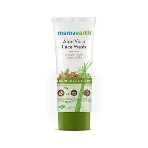 ME Aloe Vera Face Wash with Ashwagandha | Dirt & Excess Oil Cleanser | Gives Natural Youthful Glow | Gentle Formula for Hydrated Skin | 3.38 Fl Oz (100ml)