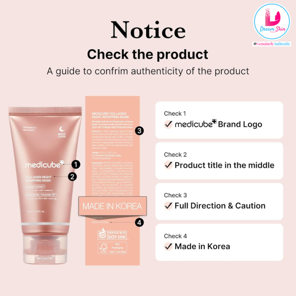 Medicube Collagen Overnight Wrapping Peel Off Facial Mask Pack [75 ml] By Dream Skin Nepal - Image 2
