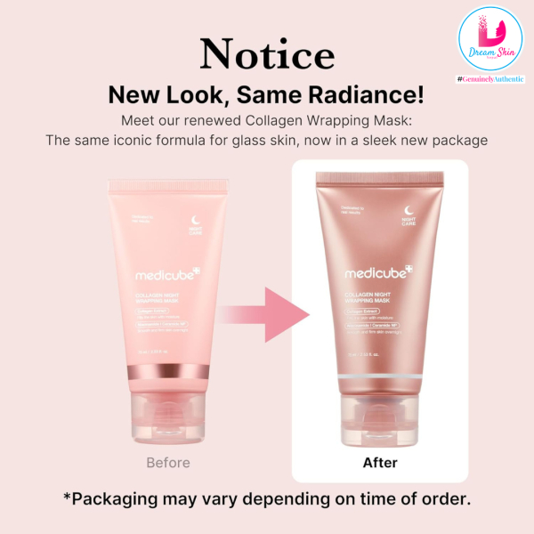 Medicube Collagen Overnight Wrapping Peel Off Facial Mask Pack [75 ml] By Dream Skin Nepal - Image 3