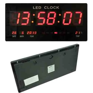 Medium Size Digital Wall Clock Date Temperature