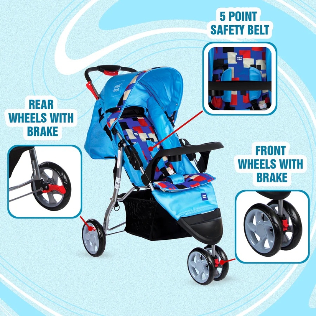 Push Pram mee mee Easy to Push Baby Pram with Quick One-Hand Folding - Kinaun ...