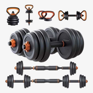 Men's Adjustable Dumbbell Set Home Fitness Workout Weightlifting Adjustable Fitness Equipment 6 In1 20Kg Dumbbell Kettlebell