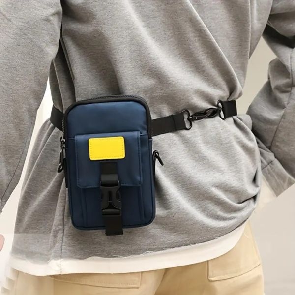 Men Shoulder Slant Cross Mobile Phone Bag - Image 3