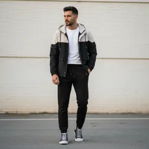 Men Summer Set Of 3 Piece ( Windcheater +Half T-shirt + Trouser ) - Fashion | Summer Clothing Set For Men | Men's Wear |