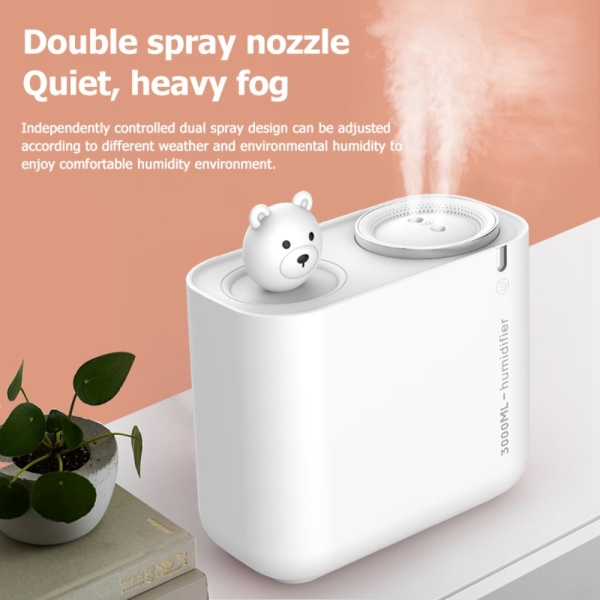 Mengxiong Dual Nozzle Air Humidifier USB Large Capacity Mist Sprayer (3 Ltrs) - Image 2