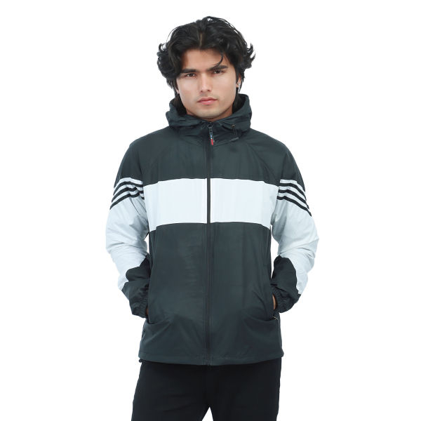 Men's Stylist Double Layer Inside Pocket Contrast Windcheater Jacket. - Image 2
