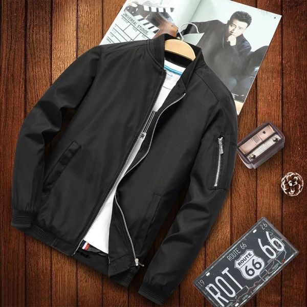 Men's Summer Double Layered Bomber Windbreaker Jacket. - Fashion | Jackets For Men | Men's Wear | Bomber Jackets | - Image 4