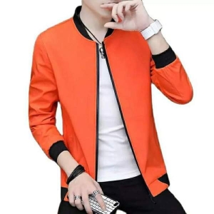 Men's Summer Double layered Orange Bomber Windcheater Jacket. - Fashion | Jackets For Men | Men's Wear |