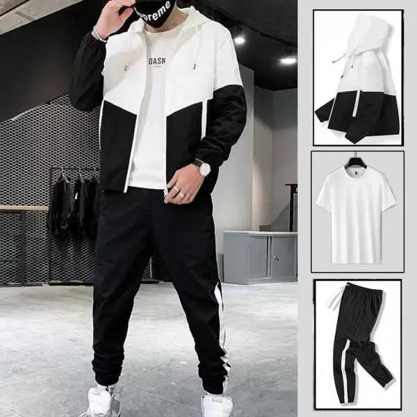 Men'S Summer Set Of 3 Combo (Windcheater+Half Tshirt+Joggers) - Windcheaters For Men | T-Shirts For Men | Joggers - Image 2